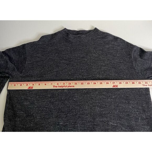 Pure J.JILL L Mock Neck Boxy Side Ties Sweater Top Cozy Stretch Grey - Picture 6 of 6